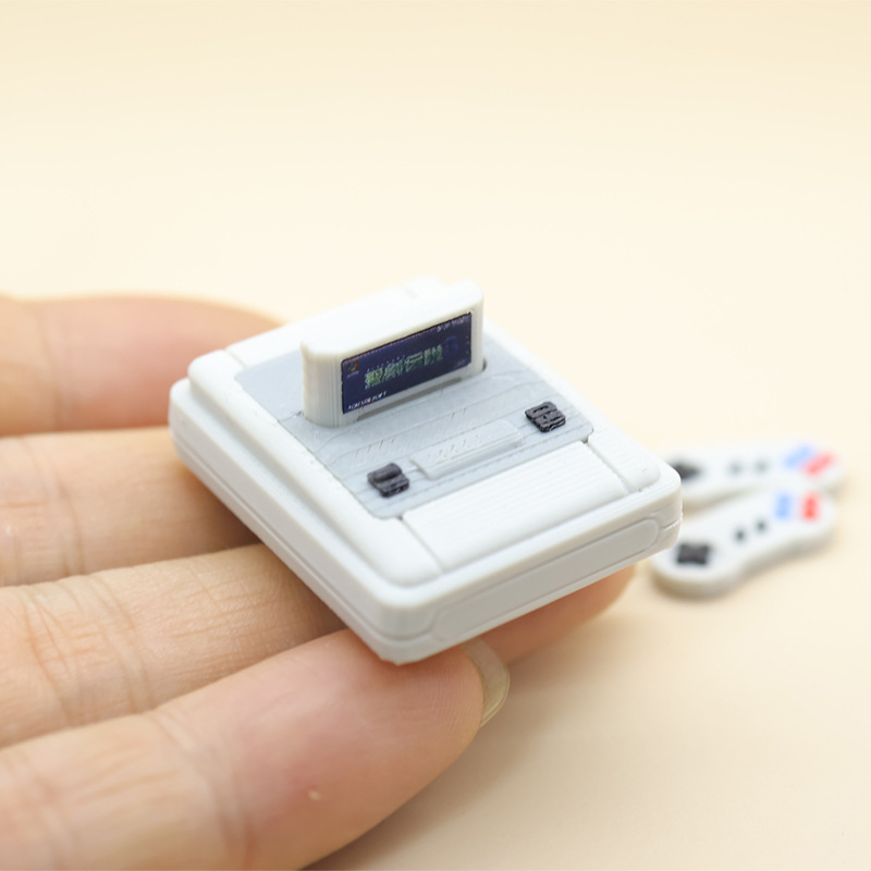 Gaming Console With Games - 1 ชุด ตู้เกมอาร์เคดจำลองย้อนยุคขนาดเล็ก ของตกแต่งฉากถ่ายภาพ 1:12 ของเล่นเสริมสร้างจินตนาการ