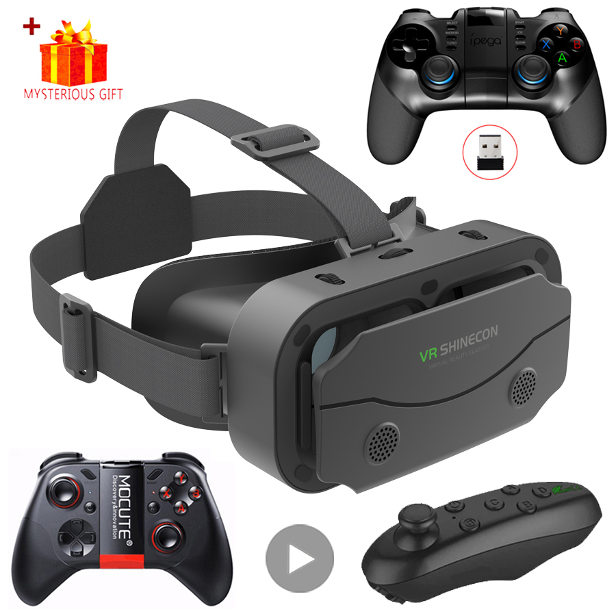 Gaming Console Vr - แว่นตา VR 3D Virtual Reality ชุดหูฟังอุปกรณ์หมวกกันน็อกเลนส์แว่นตาสมาร์ทสําหรับสมาร์ทโฟนโทรศัพท์มือถือเกม