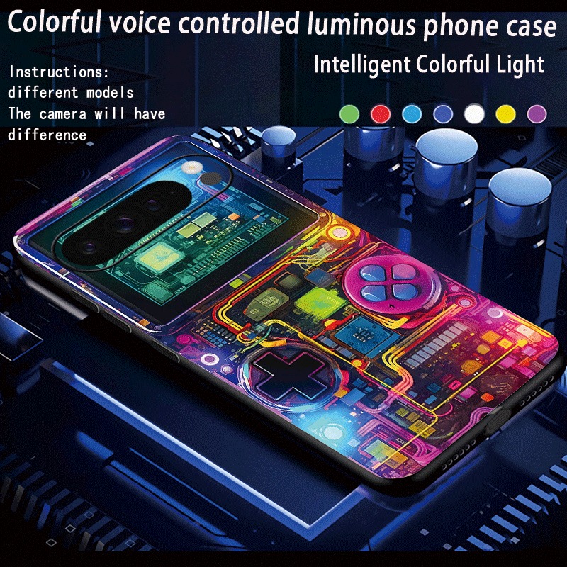 Gaming Console Google - เคสโทรศัพท์ลายเกมย้อนยุค LED สำหรับ Google Pixel 9