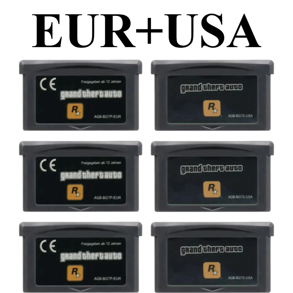 Gaming Console Video - ตลับเกม GBA สไตล์อเมริกา/ยุโรป 2 แบบ สำหรับเครื่องเล่นเกม