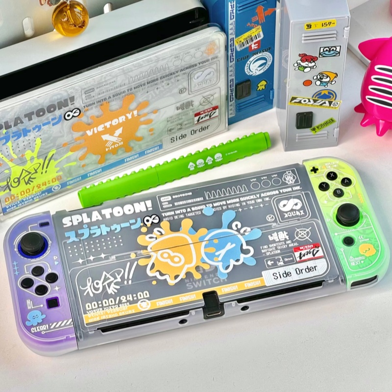 Gaming Console With Games - สแปลทูน 3 สวิตช์ 2 เจนเนอเรชั่น แยกส่วนบางเฉียบเคสป้องกัน