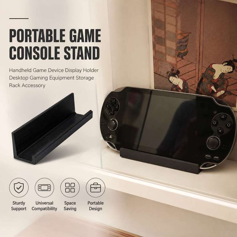 Gaming Console With Games - ขาตั้งเครื่องเล่นเกมพกพา ที่วางอุปกรณ์เกมมือถือ ที่วางโชว์อุปกรณ์เกมบนโต๊ะ อุปกรณ์จัดเก็บอุปกรณ์เกม