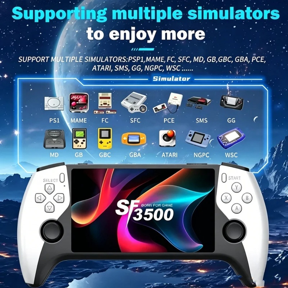 Gaming Console Buttons - SF3500 เครื่องเล่นเกมพกพาขนาด 5 นิ้ว สำหรับ PS1
