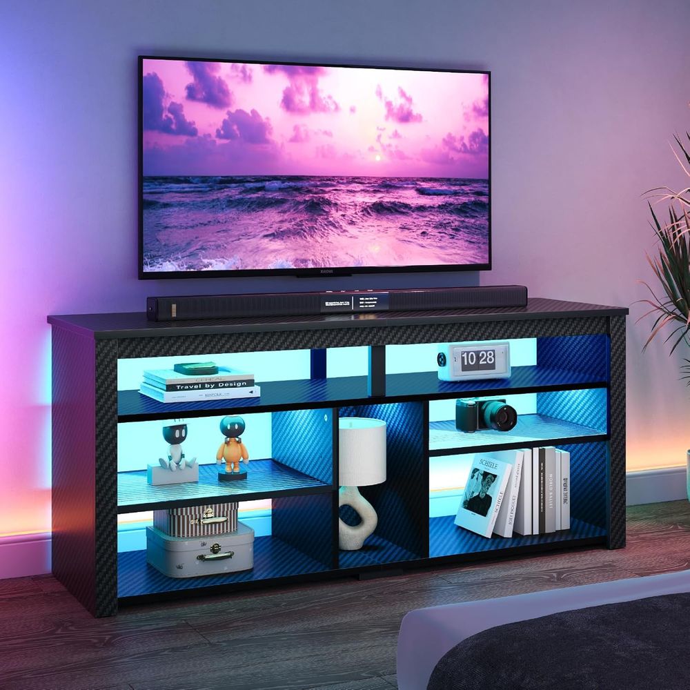 ชั้นวางทีวีทันสมัยสำหรับทีวีขน - Gaming Console Entertainment Center บทวิจารณ์และราคา
