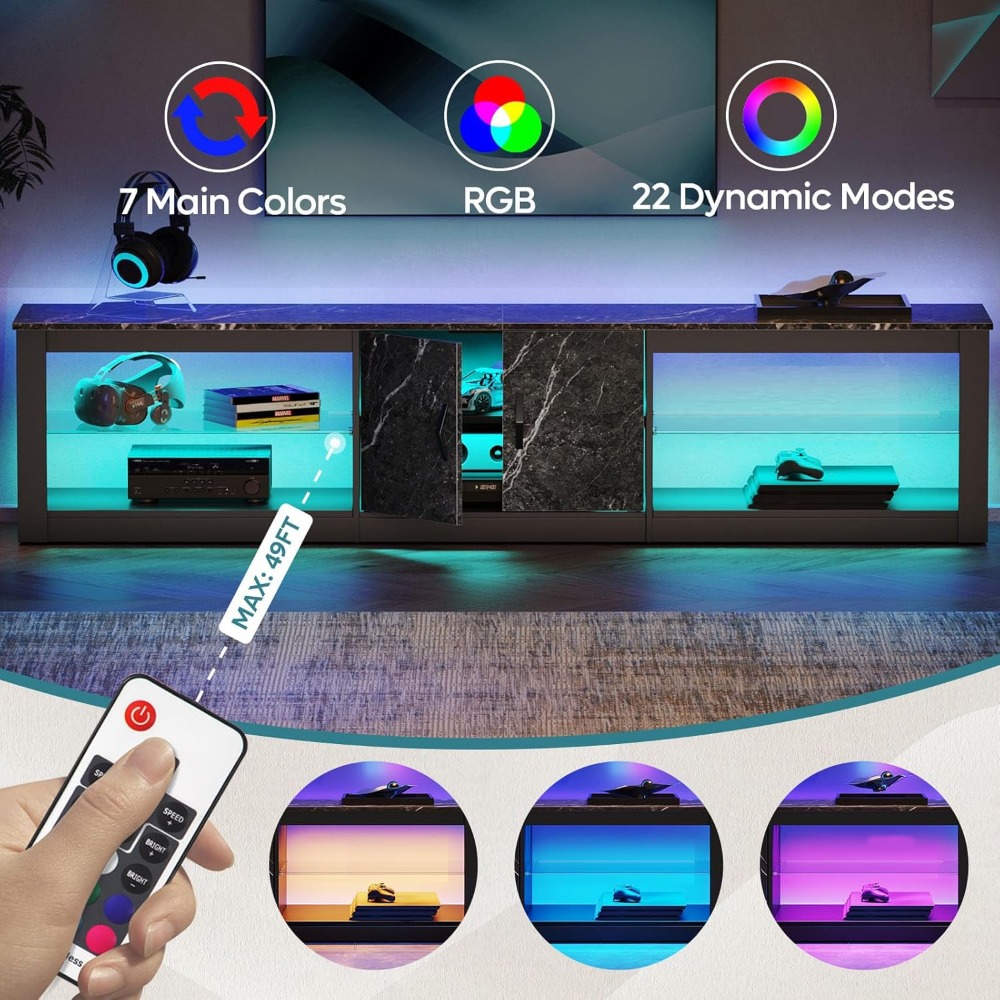 ขาตั้งทีวีขนาด 80 นิ้ว สำหรับท - Gaming Console Entertainment Center บทวิจารณ์และราคา