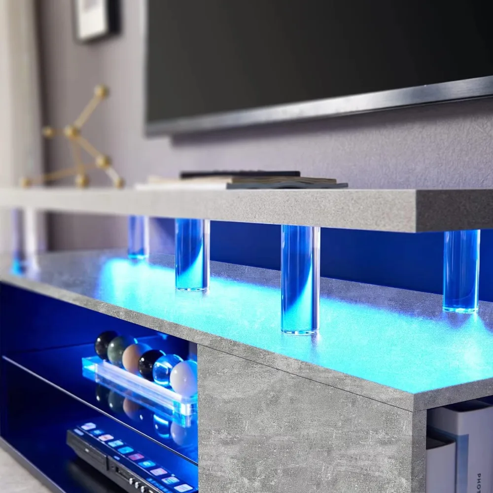 ชั้นวางทีวีสำหรับทีวีขนาด 70 น - Gaming Console Entertainment Center บทวิจารณ์และราคา