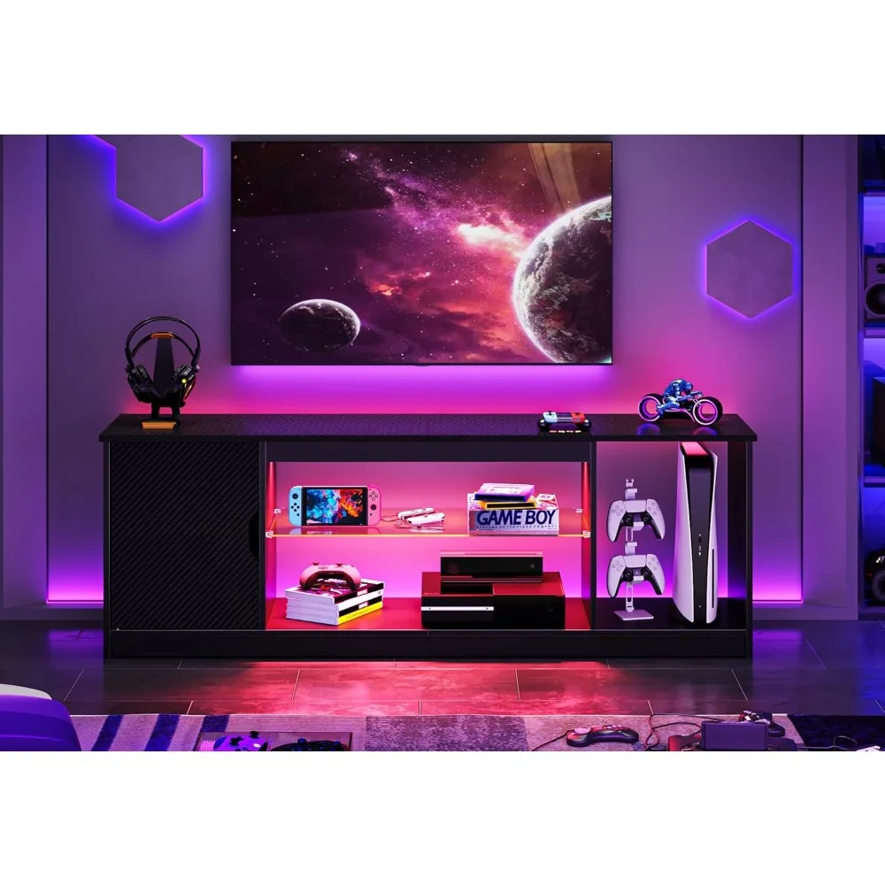 ตู้วางทีวี Bestier สำหรับ PS5, - Gaming Console Entertainment Center บทวิจารณ์และราคา