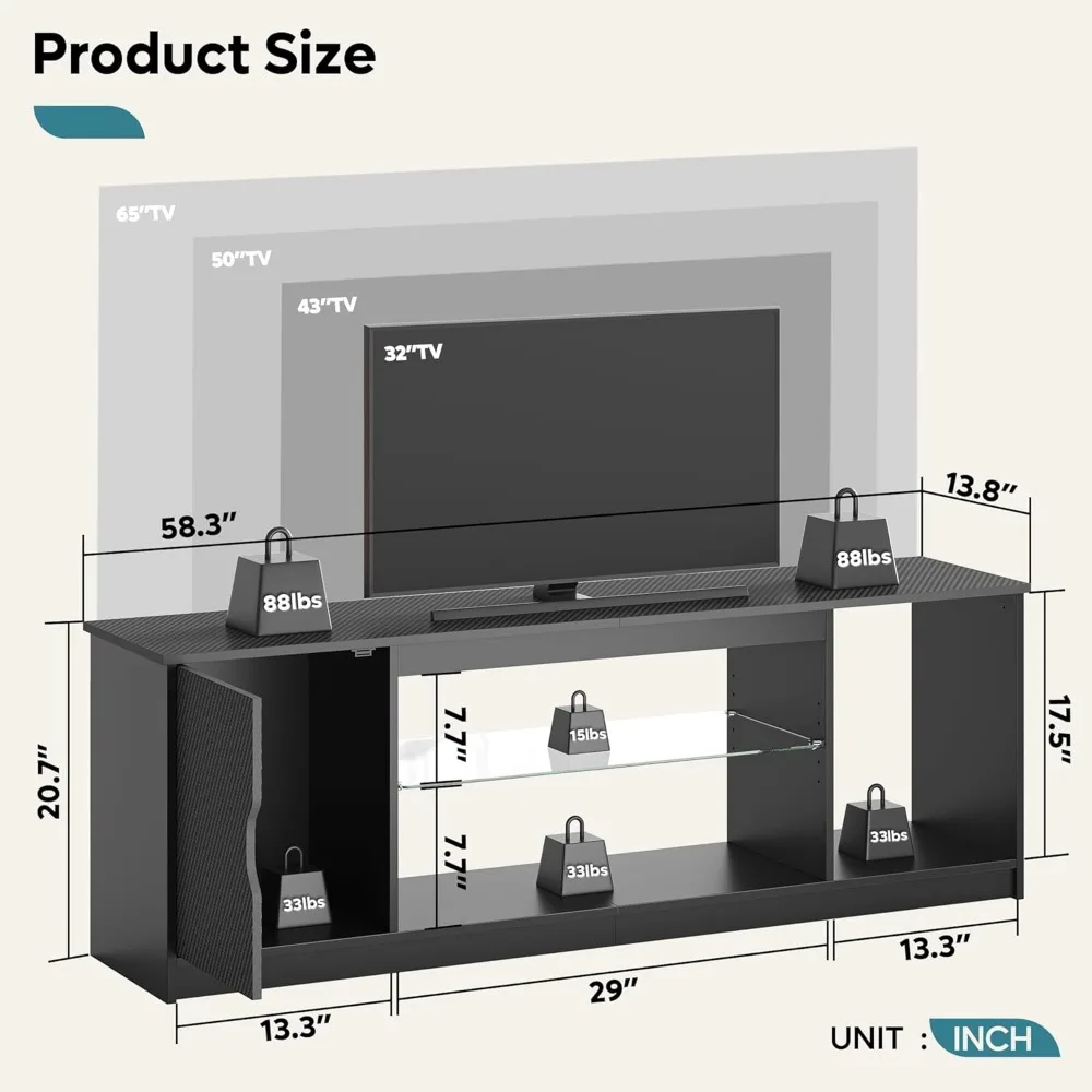 ตู้วางทีวี Bestier สำหรับ PS5, - Gaming Console Entertainment Center บทวิจารณ์และราคา
