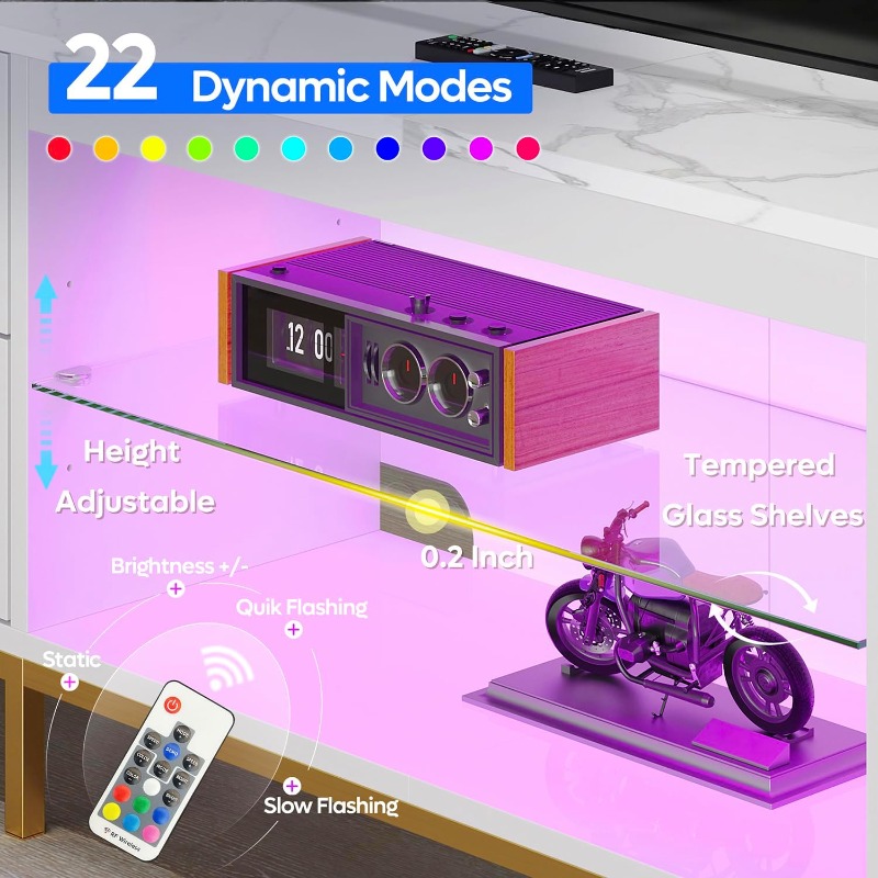 ขาตั้งทีวี Bestier สำหรับทีวีข - Gaming Console Entertainment Center บทวิจารณ์และราคา