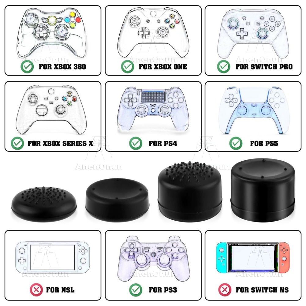 8PCS Thumb Grip Caps Controlle - Gaming Console And Pc บทวิจารณ์และราคา