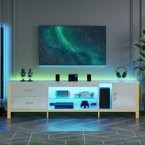 ขาตั้งทีวีสำหรับทีวีขนาด 75/80 - Gaming Console Entertainment Center บทวิจารณ์และราคา