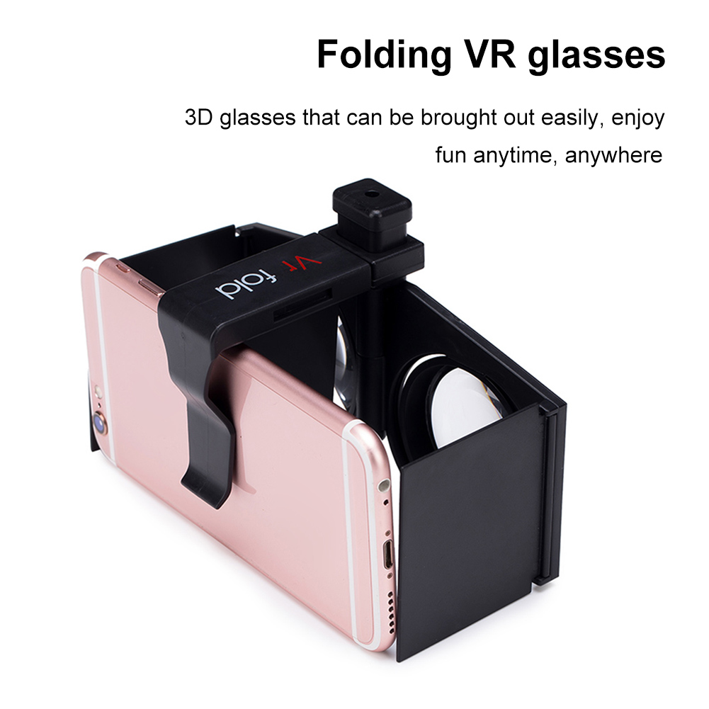แบบพกพาพับ 3D แว่นตามินิพลาสติ - Gaming Console Vr บทวิจารณ์และราคา