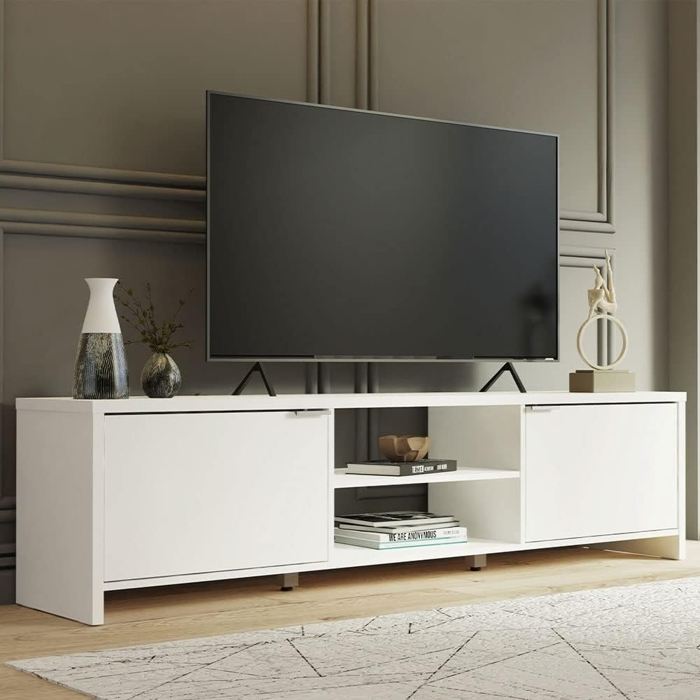 ชั้นวางทีวีขนาดใหญ่พร้อมที่เก็ - Gaming Console Entertainment Center บทวิจารณ์และราคา